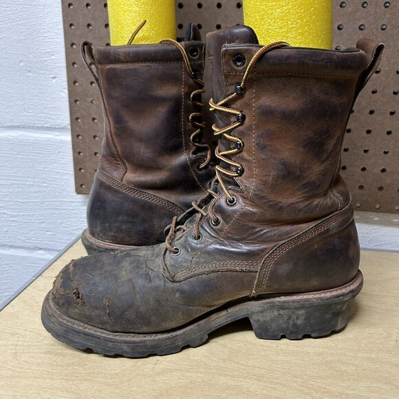 Red Wing Loggermax Men's Brown Leather Steel Toe Boots Size 11 D 4420 - Picture 7 of 11